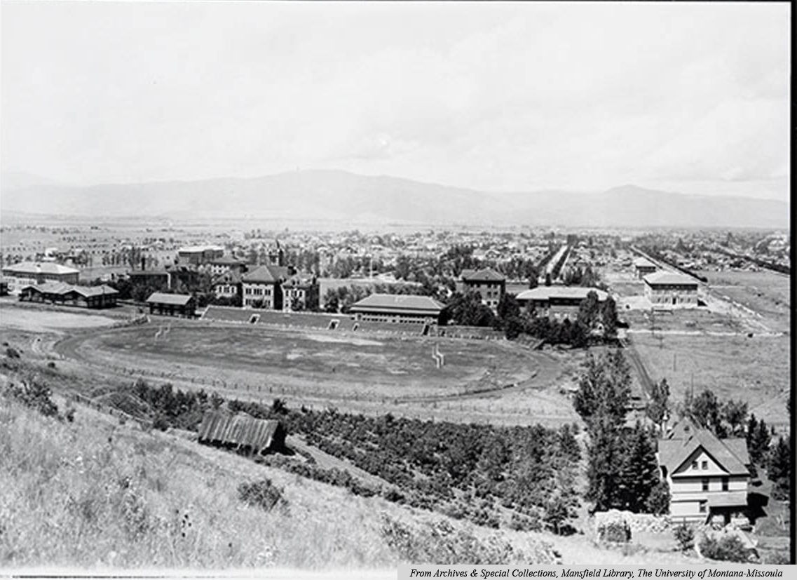 Campus and Missoula from Mount Sentinel - 1922